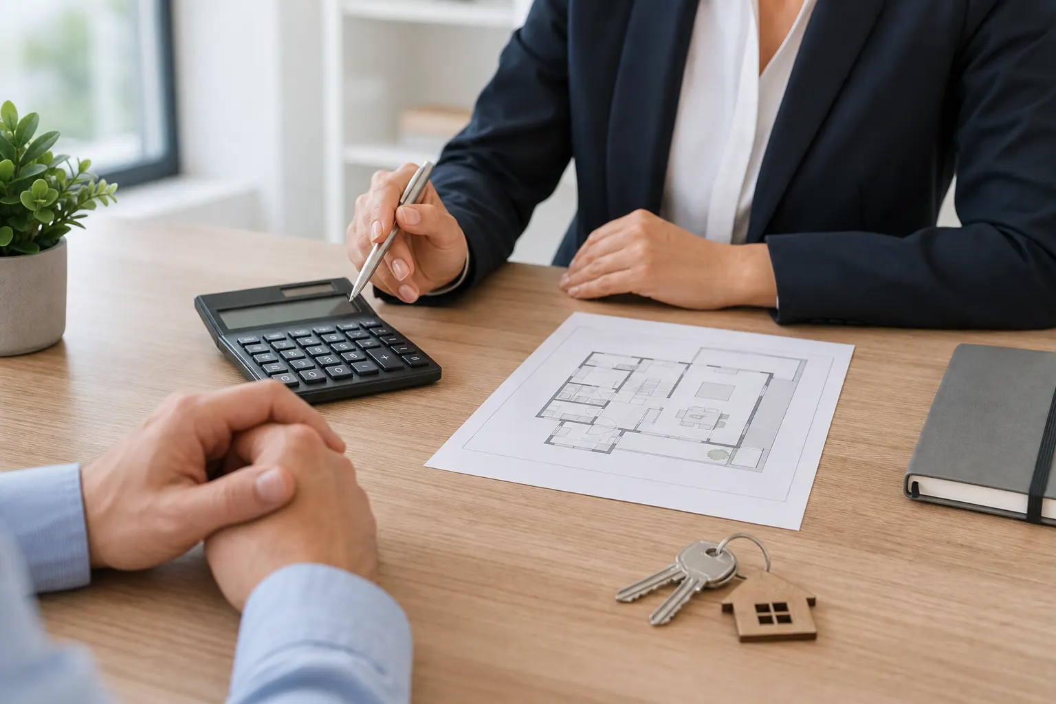 Discusión sobre financiamiento hipotecario para compra de inmuebles.